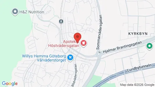 Lägenheter att hyra i Västra hisingen - kort over placeringen