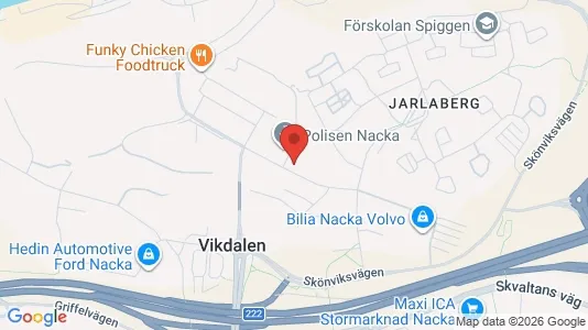 Lägenheter att hyra i Nacka - kort over placeringen