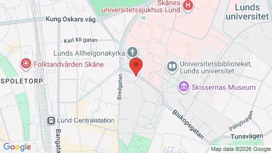 Lägenheter att hyra i Lund - kort over placeringen