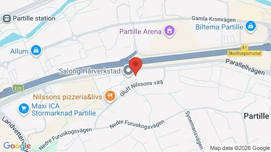 Lägenheter att hyra i Partille - kort over placeringen