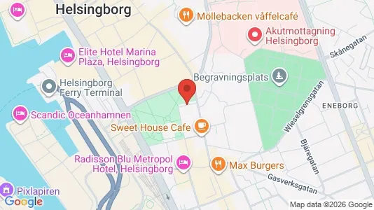 Lägenheter att hyra i Helsingborg - kort over placeringen