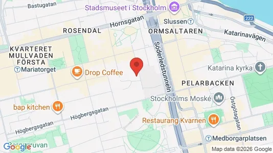 Lägenheter att hyra i Södermalm - kort over placeringen