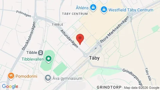 Lägenheter att hyra i Täby - kort over placeringen