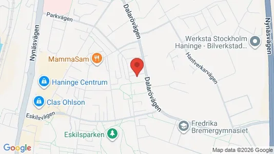 Lägenheter att hyra i Haninge - kort over placeringen