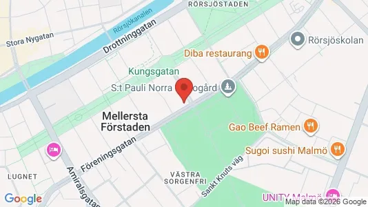 Lägenheter att hyra i Malmö Centrum - kort over placeringen