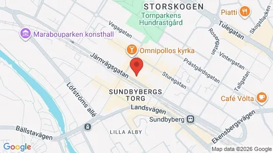 Lägenheter att hyra i Sundbyberg - kort over placeringen