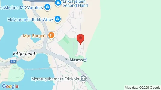 Lägenheter att hyra i Huddinge - kort over placeringen