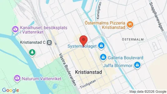 Lägenheter att hyra i Kristianstad - kort over placeringen