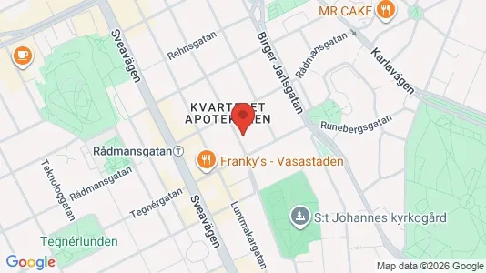 Lägenheter att hyra i Vasastan - kort over placeringen