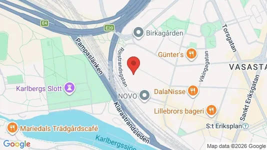 Lägenheter att hyra i Vasastan - kort over placeringen