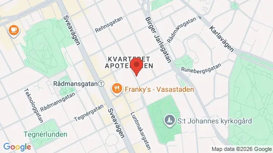 Lägenheter att hyra i Vasastan - kort over placeringen
