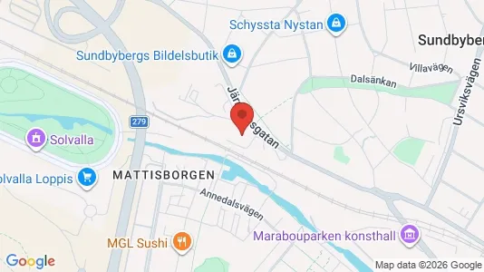 Lägenheter att hyra i Sundbyberg - kort over placeringen