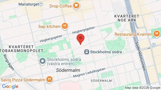 Lägenheter att hyra i Södermalm - kort over placeringen