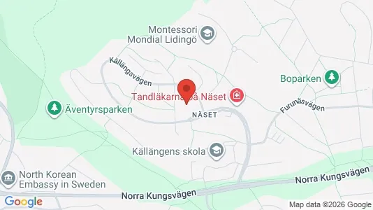 Lägenheter att hyra i Lidingö - kort over placeringen