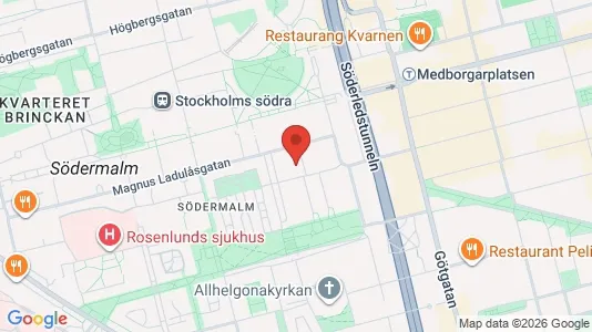 Lägenheter att hyra i Södermalm - kort over placeringen