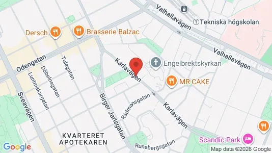 Lägenheter att hyra i Östermalm - kort over placeringen
