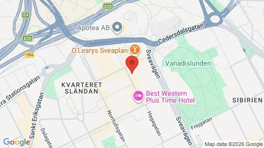 Lägenheter att hyra i Vasastan - kort over placeringen