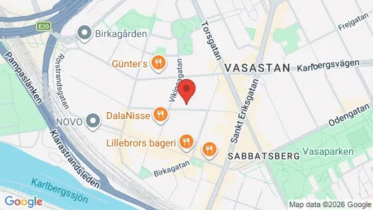 Lägenheter att hyra i Vasastan - kort over placeringen