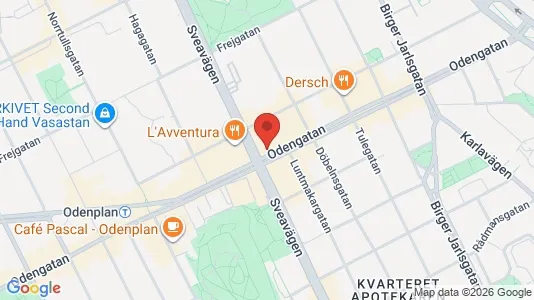 Lägenheter att hyra i Vasastan - kort over placeringen