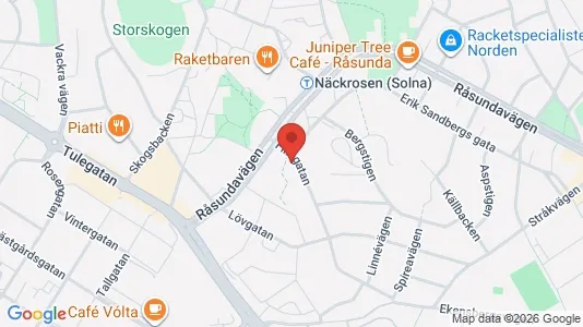 Lägenheter att hyra i Solna - kort over placeringen