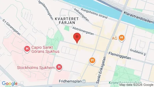 Lägenheter att hyra i Kungsholmen - kort over placeringen