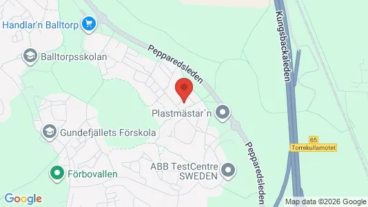 Lägenheter att hyra i Mölndal - kort over placeringen