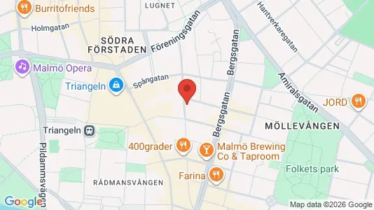Lägenheter att hyra i Malmö Centrum - kort over placeringen