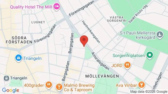 Lägenheter att hyra i Malmö Centrum - kort over placeringen