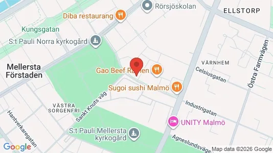 Lägenheter att hyra i Malmö Centrum - kort over placeringen