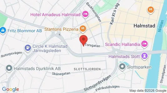 Lägenheter att hyra i Halmstad - kort over placeringen