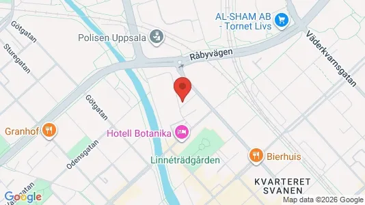 Lägenheter att hyra i Uppsala - kort over placeringen