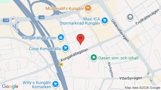Lägenheter att hyra i Kungälv - kort over placeringen