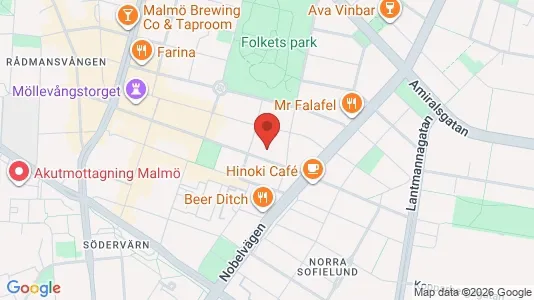 Lägenheter att hyra i Malmö Centrum - kort over placeringen