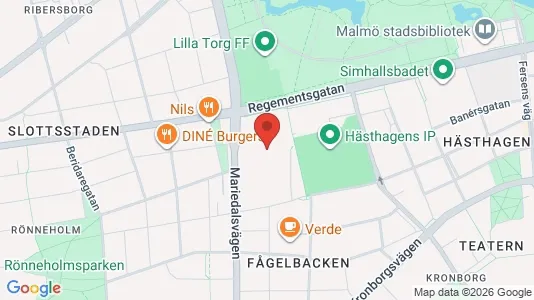 Lägenheter att hyra i Malmö Centrum - kort over placeringen
