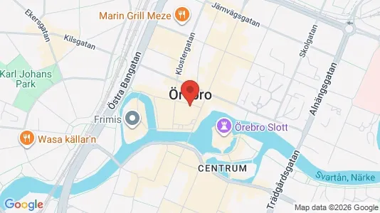Lägenheter att hyra i Örebro - kort over placeringen