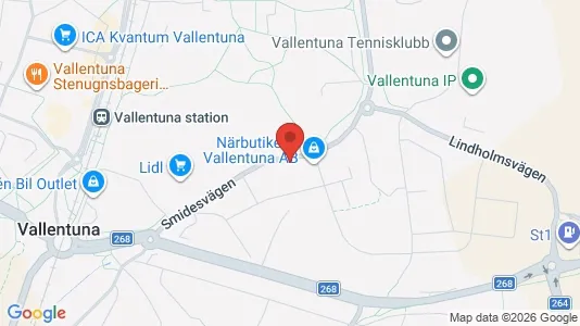 Lägenheter att hyra i Vallentuna - kort over placeringen