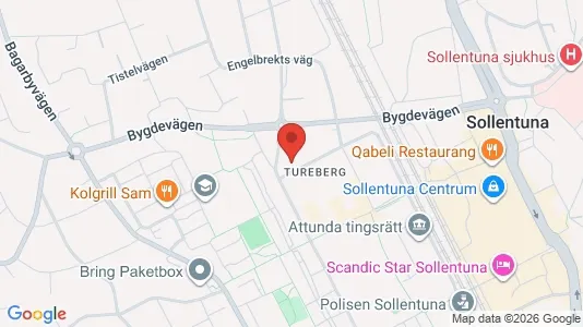 Lägenheter att hyra i Sollentuna - kort over placeringen