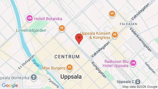 Lägenheter att hyra i Uppsala - kort over placeringen