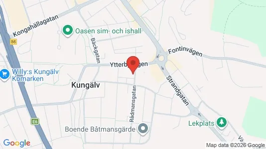 Lägenheter att hyra i Kungälv - kort over placeringen