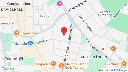 Lägenheter att hyra i Malmö Centrum - kort over placeringen
