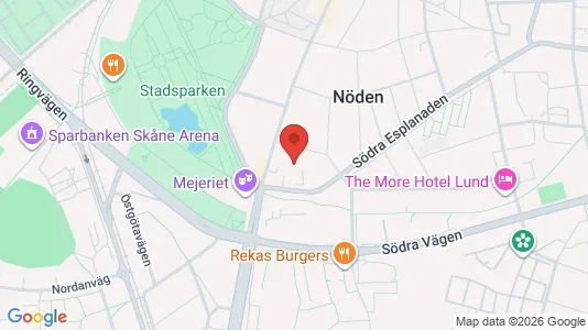 Lägenheter att hyra i Lund - kort over placeringen