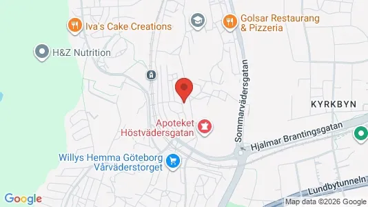 Lägenheter att hyra i Västra hisingen - kort over placeringen