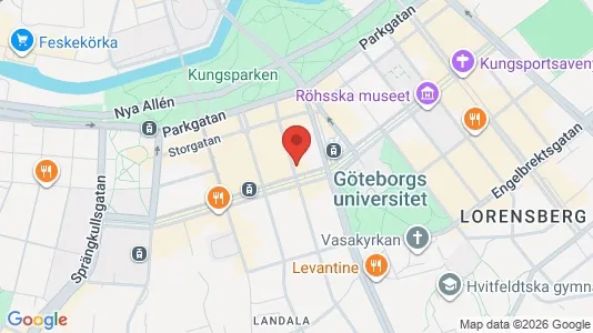 Lägenheter att hyra i Göteborg Centrum - kort over placeringen