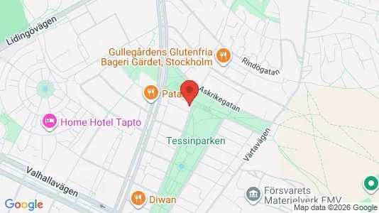 Lägenheter att hyra i Gärdet/Djurgården - kort over placeringen