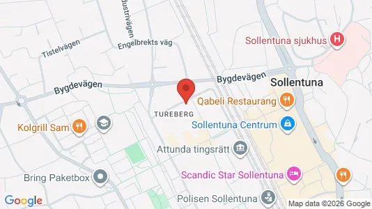 Lägenheter att hyra i Sollentuna - kort over placeringen