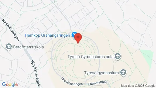 Lägenheter att hyra i Tyresö - kort over placeringen