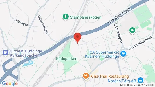 Lägenheter att hyra i Huddinge - kort over placeringen