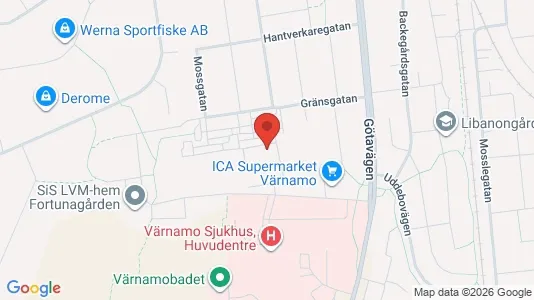 Lägenheter att hyra i Värnamo - kort over placeringen