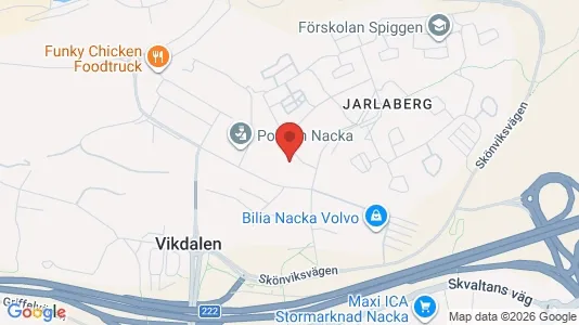 Lägenheter att hyra i Nacka - kort over placeringen