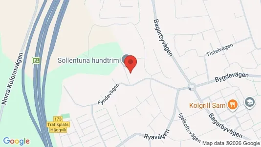 Lägenheter att hyra i Sollentuna - kort over placeringen